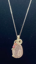 Load image into Gallery viewer, Rose Quartz and Pink Tourmaline Pendant