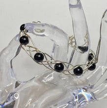 Load image into Gallery viewer, Celtic Inspired Open Bracelet With Natural Stone Beads