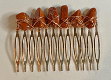 Load image into Gallery viewer, Wire Wrapped Natural Stone Hair Combs