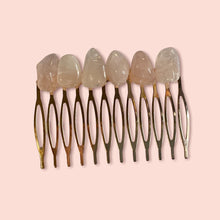 Load image into Gallery viewer, Rose Quartz Hair Combs