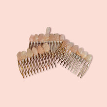 Load image into Gallery viewer, Rose Quartz Hair Combs