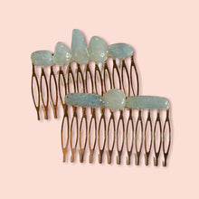 Load image into Gallery viewer, Aquamarine Hair Combs