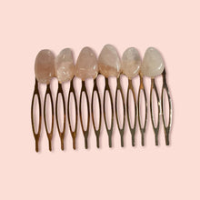 Load image into Gallery viewer, Rose Quartz Hair Combs