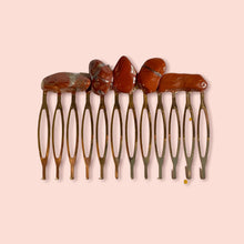 Load image into Gallery viewer, Red Jasper Hair Combs