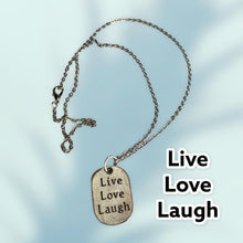 Load image into Gallery viewer, Live Love Laugh Necklace