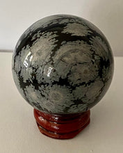 Load image into Gallery viewer, Snowflake Obsidian Sphere