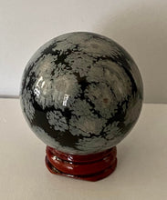 Load image into Gallery viewer, Snowflake Obsidian Sphere