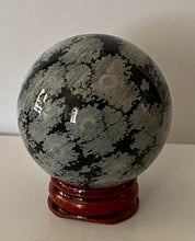 Load image into Gallery viewer, Snowflake Obsidian Sphere