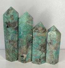 Load image into Gallery viewer, Amazonite with Smoky Quartz Towers