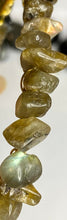 Load image into Gallery viewer, Labradorite Heart Shaped Hoop Earrings
