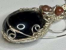 Load image into Gallery viewer, Rainbow Obsidian with Pink Tourmaline Pendant