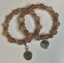 Load image into Gallery viewer, Strawberry Quartz Stretchy Bracelet