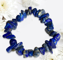 Load image into Gallery viewer, Lapis Lazuli BIG Chip Bracelet (Stretchy)