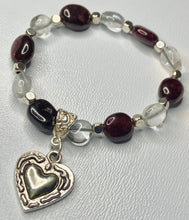 Load image into Gallery viewer, Garnet and Clear Quartz Bracelets