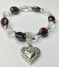 Load image into Gallery viewer, Garnet and Clear Quartz Bracelets