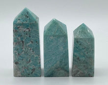 Load image into Gallery viewer, Amazonite with Smoky Quartz 4-Sided Towers