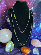 Load image into Gallery viewer, Peridot and Quartz Double Chains and Bracelet Set