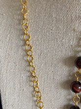Load image into Gallery viewer, Red Tiger's Eye 3 piece set in Goldtone