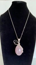 Load image into Gallery viewer, Rose Quartz Ribbon Pendant