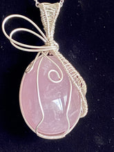 Load image into Gallery viewer, Rose Quartz Ribbon Pendant