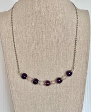Load image into Gallery viewer, Amethyst and Rose Quartz Necklace