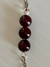 Load image into Gallery viewer, 3 Stone Bead Bar Necklace
