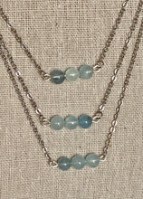 Load image into Gallery viewer, Aquamarine Bar Necklace