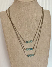 Load image into Gallery viewer, Aquamarine Bar Necklace