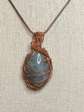 Load image into Gallery viewer, Grey Labradorite in Copper Pendant