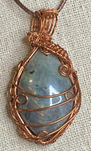 Load image into Gallery viewer, Grey Labradorite in Copper Pendant