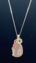 Load image into Gallery viewer, Rose Quartz and Pink Tourmaline Pendant
