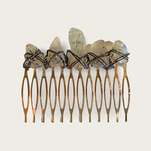 Cargar imagen en el visor de la galería, Wire Wrapped Natural Stone Hair Combs

