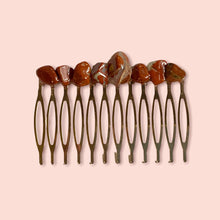 Load image into Gallery viewer, Red Jasper Hair Combs
