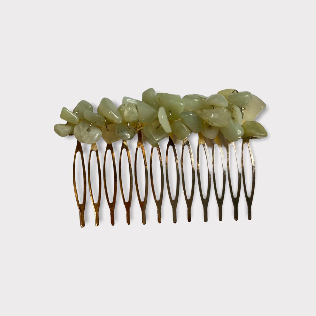 Hair Combs with Natural Stone Chips