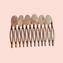 Load image into Gallery viewer, Rose Quartz Hair Combs
