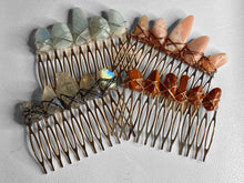 將圖片載入圖庫檢視器 Wire Wrapped Natural Stone Hair Combs
