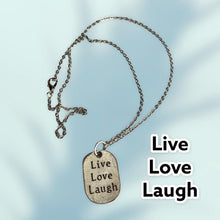 Load image into Gallery viewer, Live Love Laugh Necklace

