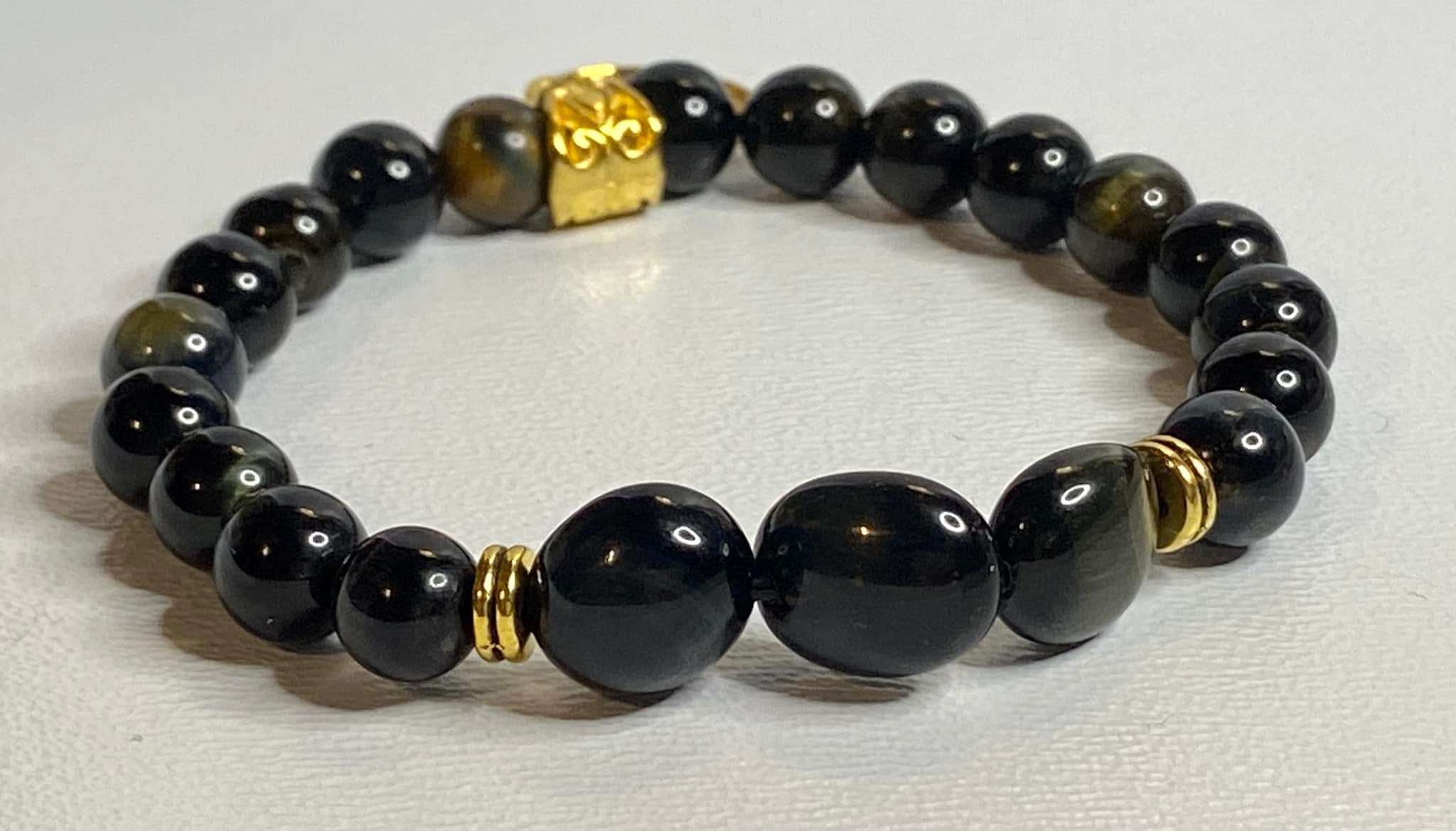 Blue Tiger's Eye Stretchy Bracelet