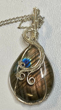 Load image into Gallery viewer, Labradorite with Sunset Flash Pendant
