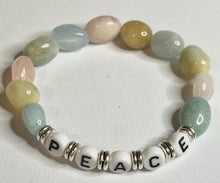 Cargar imagen en el visor de la galería, Morganite Love and Peace Bracelets
