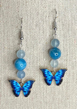 Cargar imagen en el visor de la galería, Pretty Blue Butterfly Earrings
