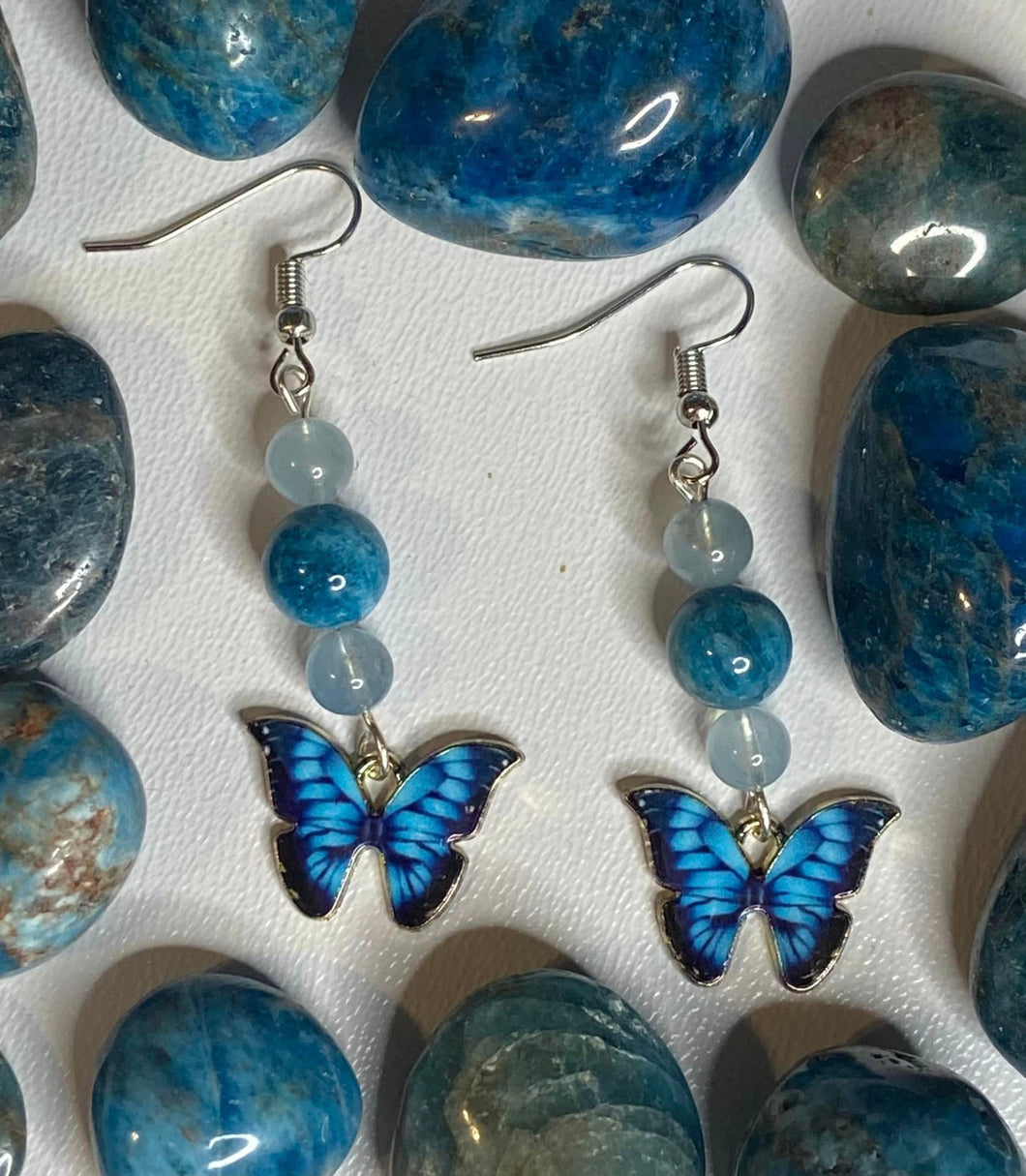 Pretty Blue Butterfly Earrings