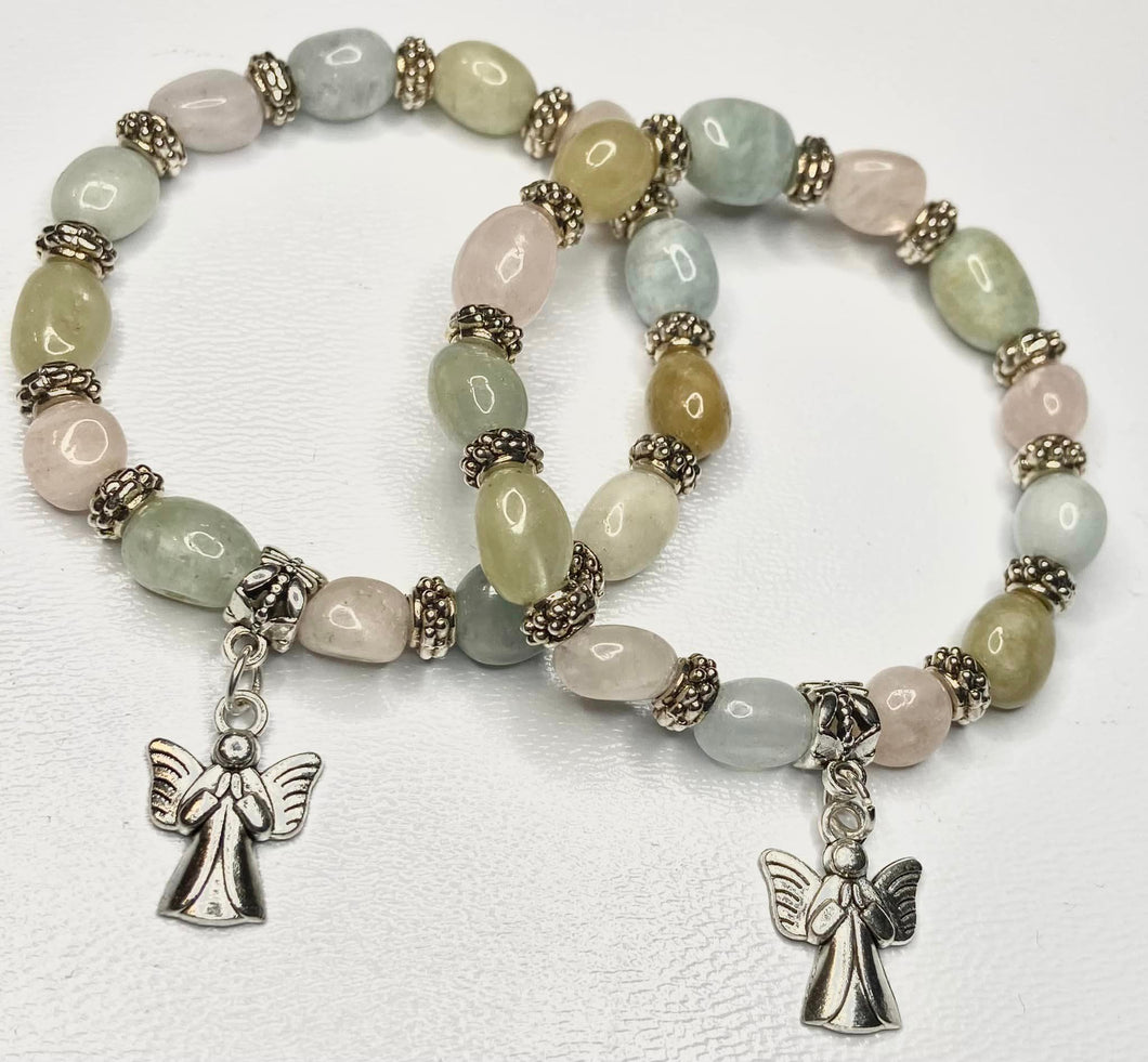 Morganite Angel Stretch Bracelets