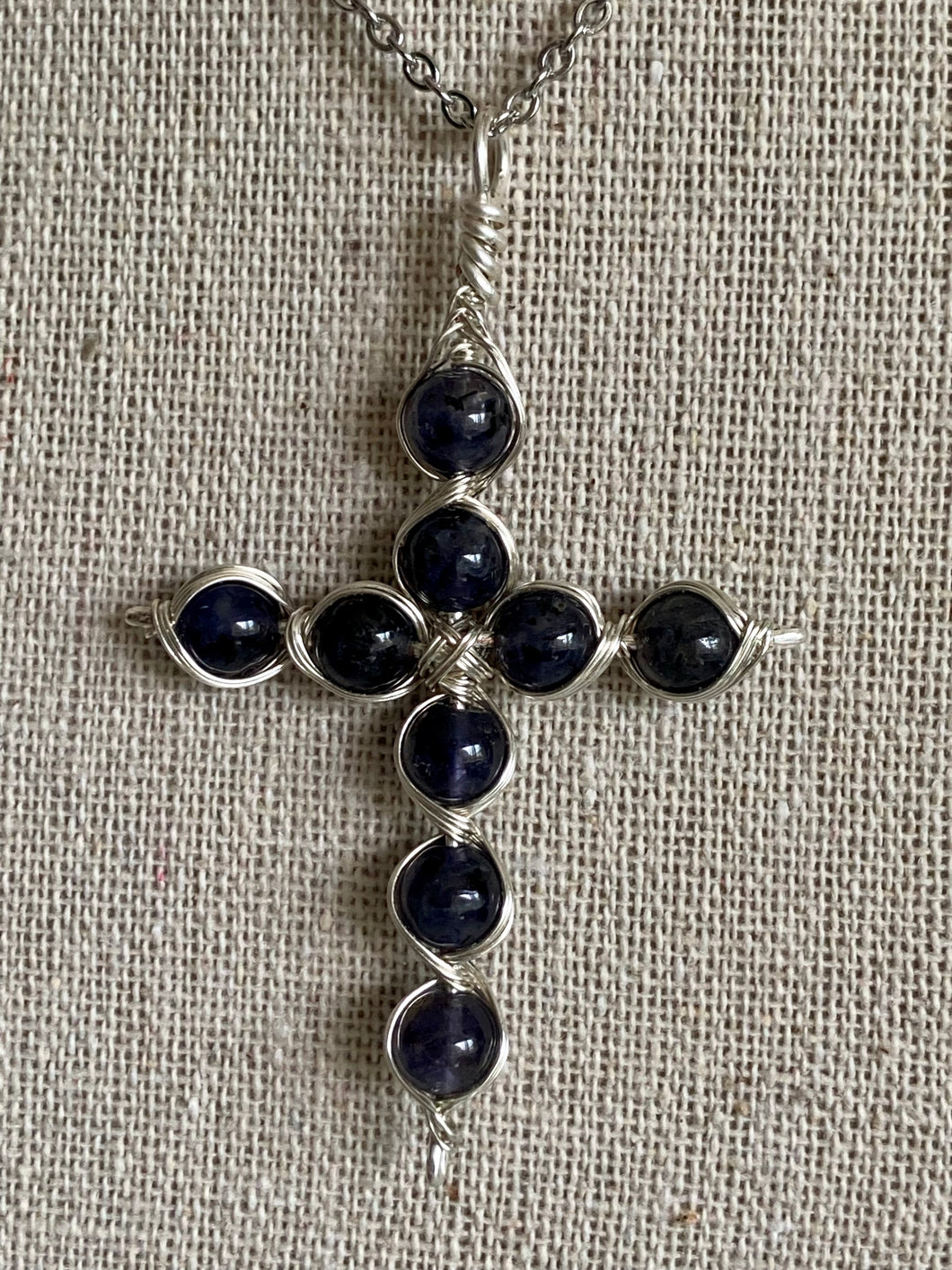 Wire Wrapped Cross Pendant