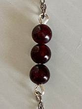 Load image into Gallery viewer, 3 Stone Bead Bar Necklace
