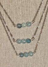 Load image into Gallery viewer, Aquamarine Bar Necklace
