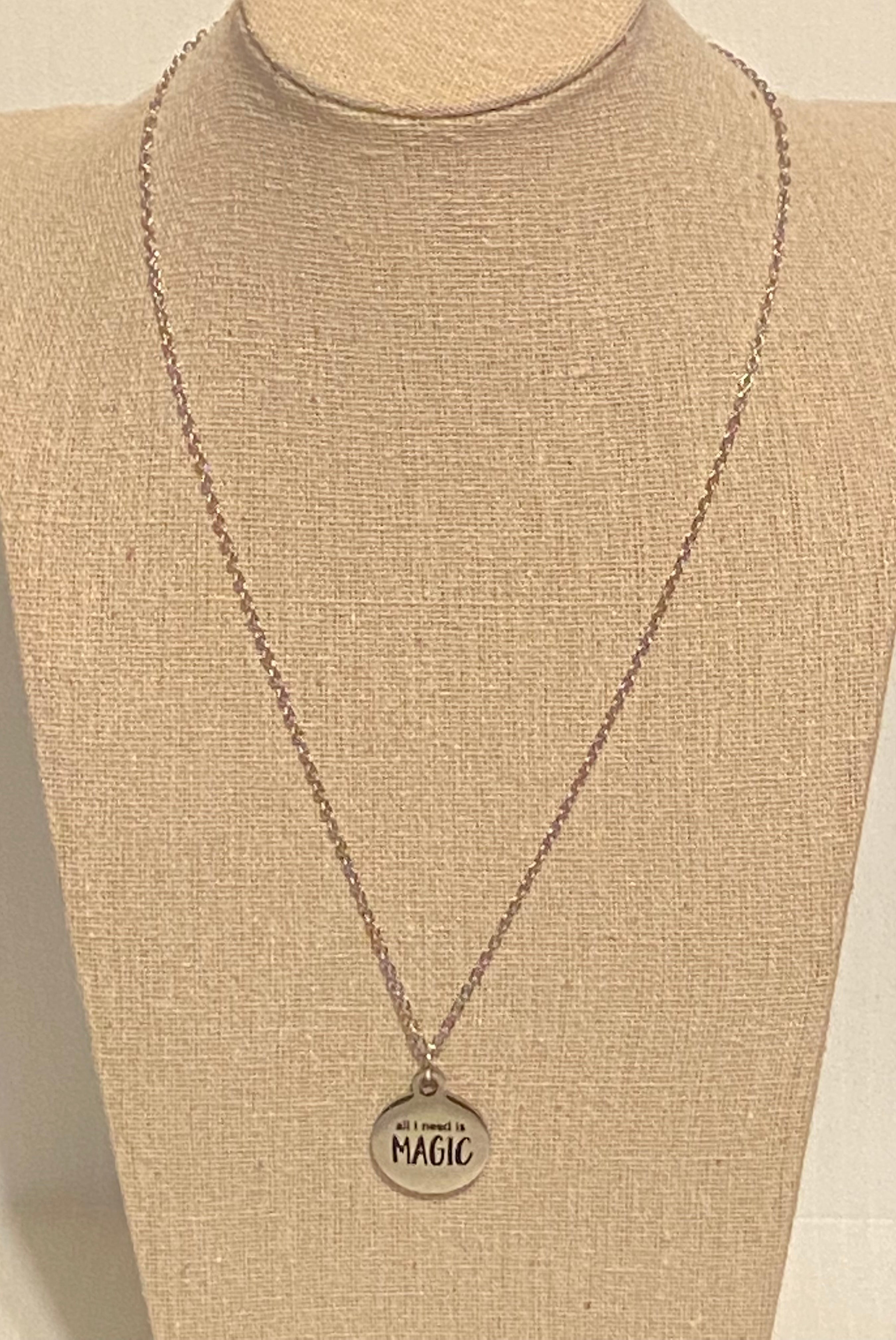 "All I Need Is Magic" Charm Necklace