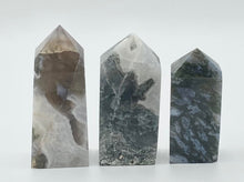 Load image into Gallery viewer, Moss Agate 4-Sided Towers
