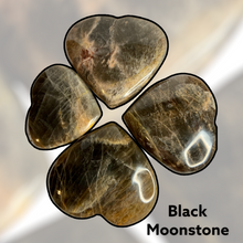 Load image into Gallery viewer, Black Moonstone Hearts
