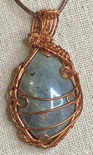 Load image into Gallery viewer, Grey Labradorite in Copper Pendant
